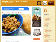 Tablet Screenshot of mexicofoodandmore.com